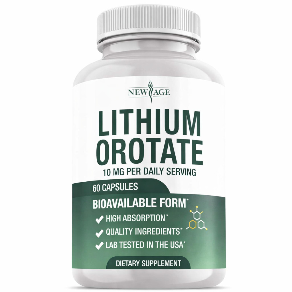 Lithium Orotate 10mg | 5mg Per Capsules | High Bioavailability Trace Mineral | P