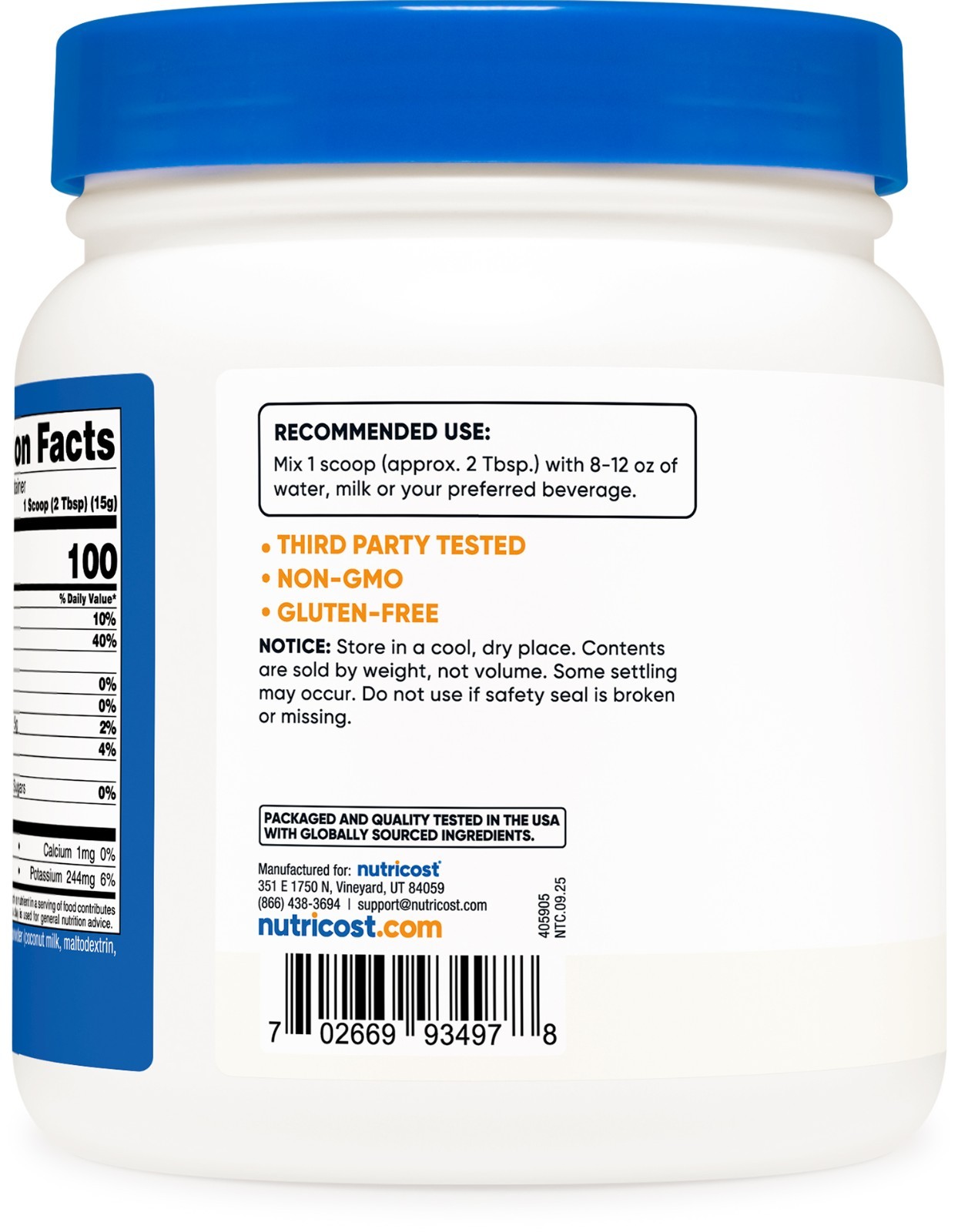 Nutricost Coconut Milk Powder 1LB