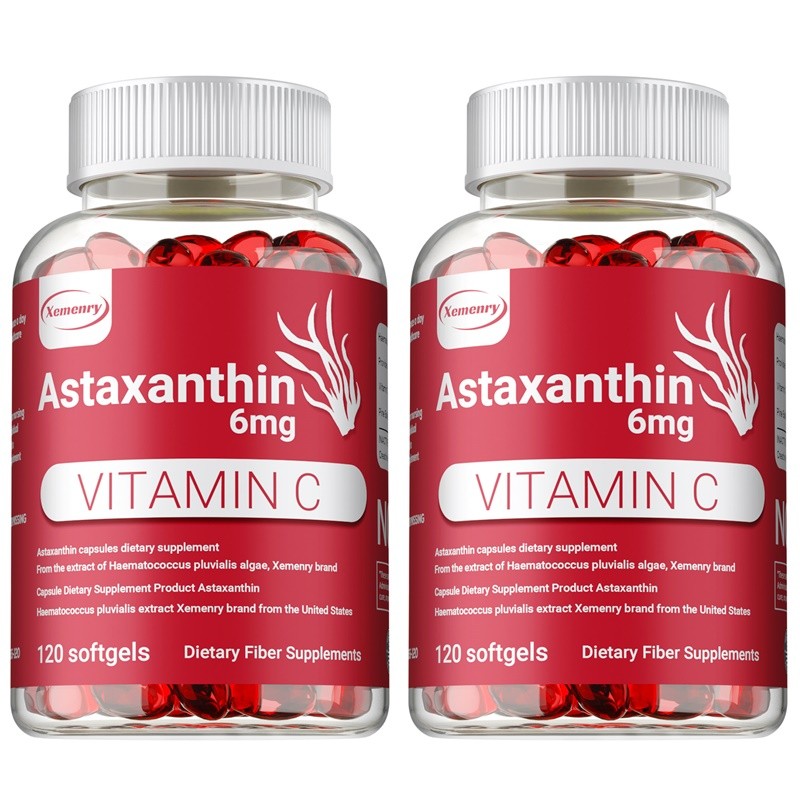 Astaxanthin & Vitamin C 240pcs – Brightens Skin Tone, Heart & Brain, Cell Health