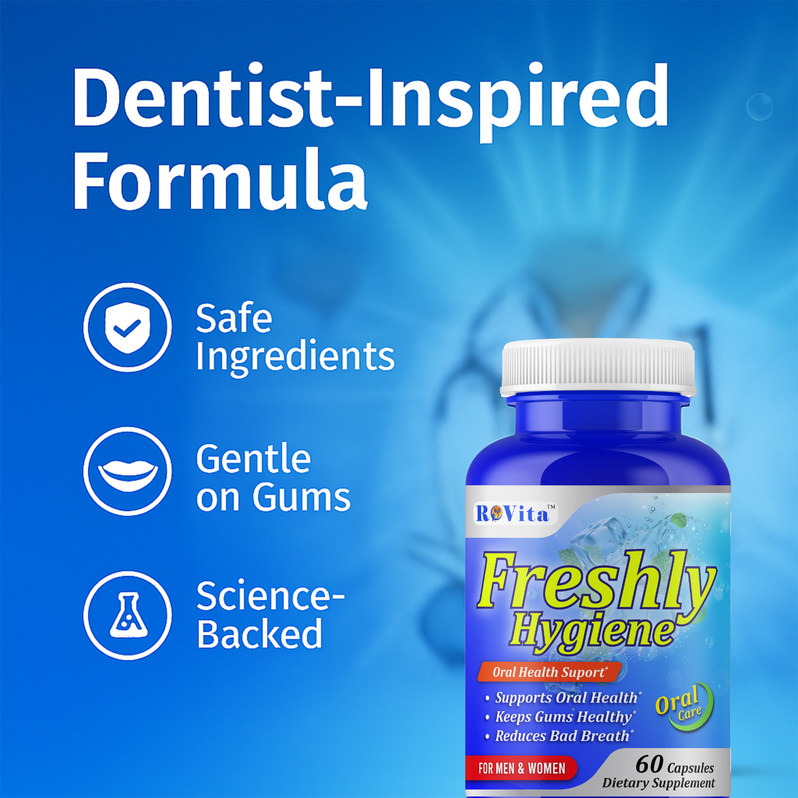 Oral Breath Freshener Dental Probiotics –Oral Health Supplement for Fresh Breath
