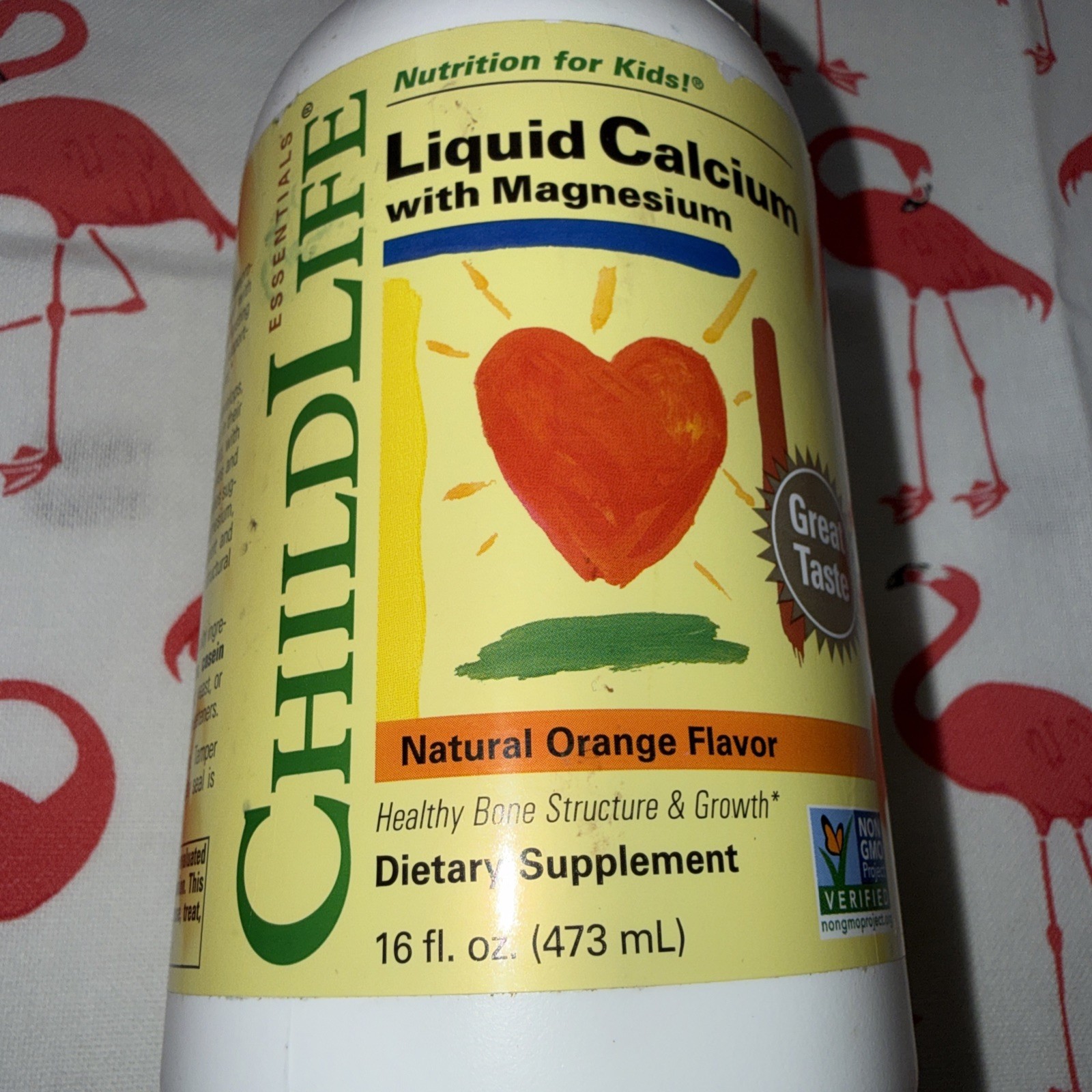 Essentials, Liquid Calcium with Magnesium, Natural Orange, 16 fl oz Free Ship