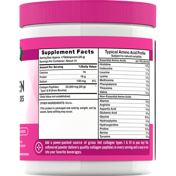 Nature’s Truth® Ultra Collagen Powder Grass Fed Peptides Types 1 & 3, 7 oz