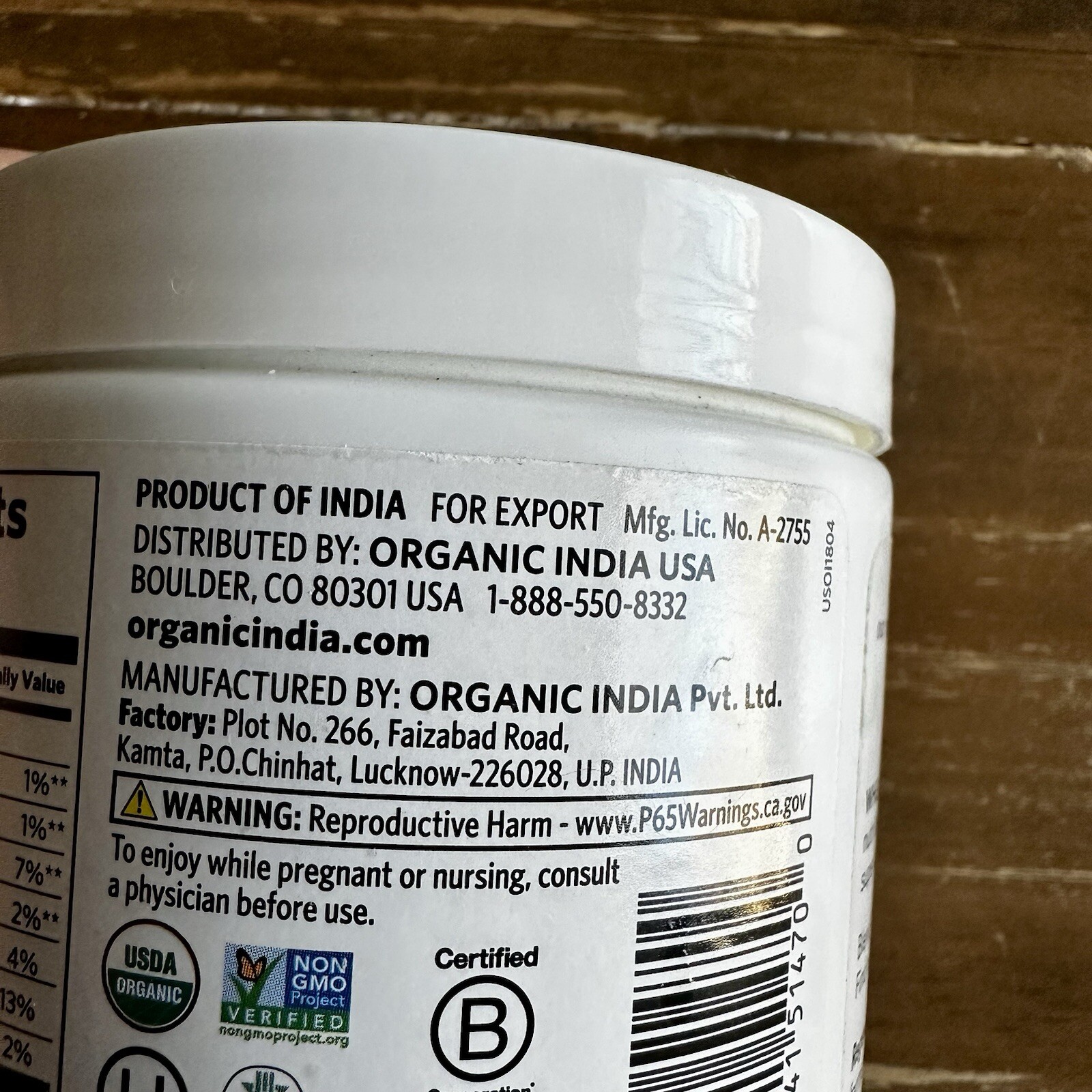 Organic India Wheatgrass+ Lift Superfood Blend Moringa 5.29 oz Supplement New