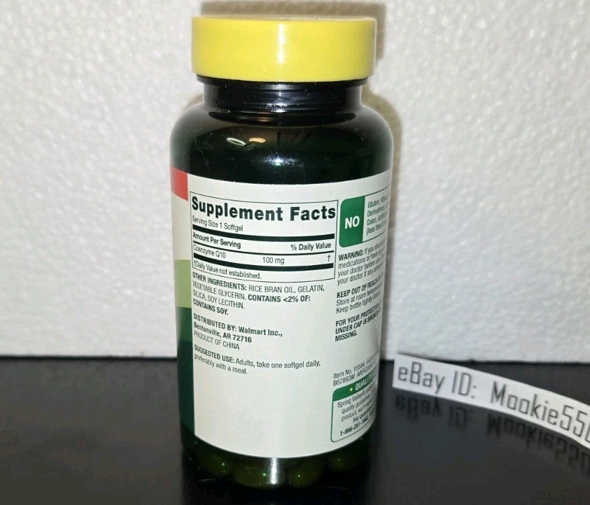 EXP 07/2028! 120ct Spring Valley CoQ10 200mg Softgels Rapid Release Value Size