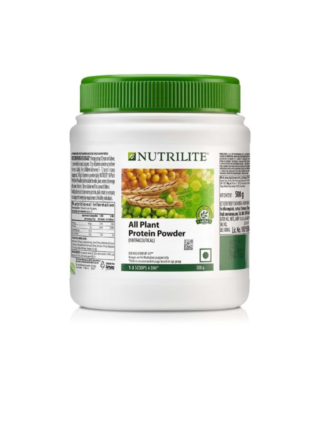 Pack Of 2 500 Gram Each NutriliteNUTRILITE ALL PLANT PROTEIN POWDER 500GM