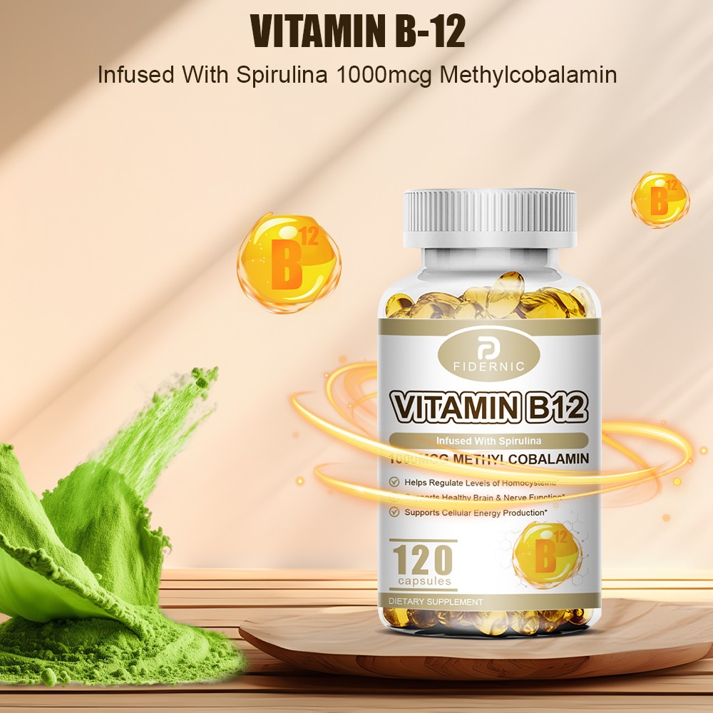 Vitamin B12 (Methylcobalamin) 1000mcg, 120 Capsules High Strength – Non-GMO
