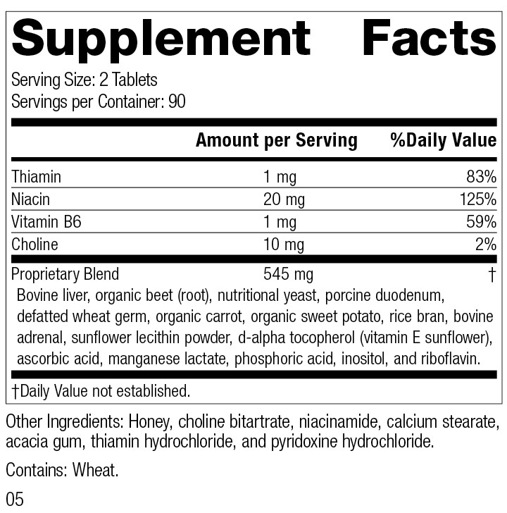 Standard Process Cataplex B Whole Food Formula, 180 Tablets