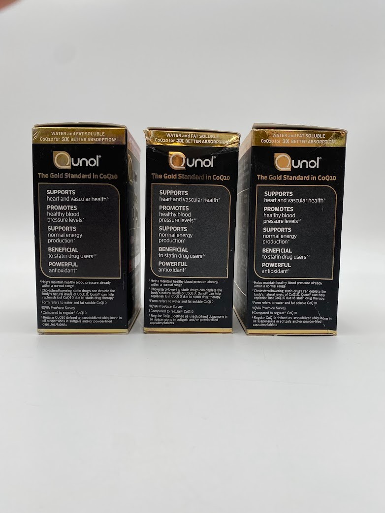 Qunol Ultra CoQ10 100 mg 30softgels Lot of 3 EXP 7/27+