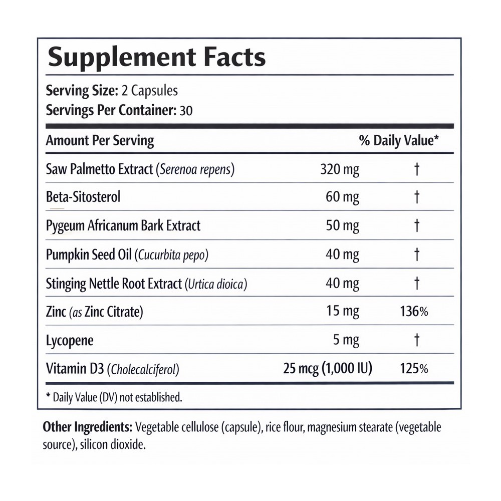 PRMR Prostat+ Max Dietary Supplement Advanced Formula 60 Capsules Daily Use