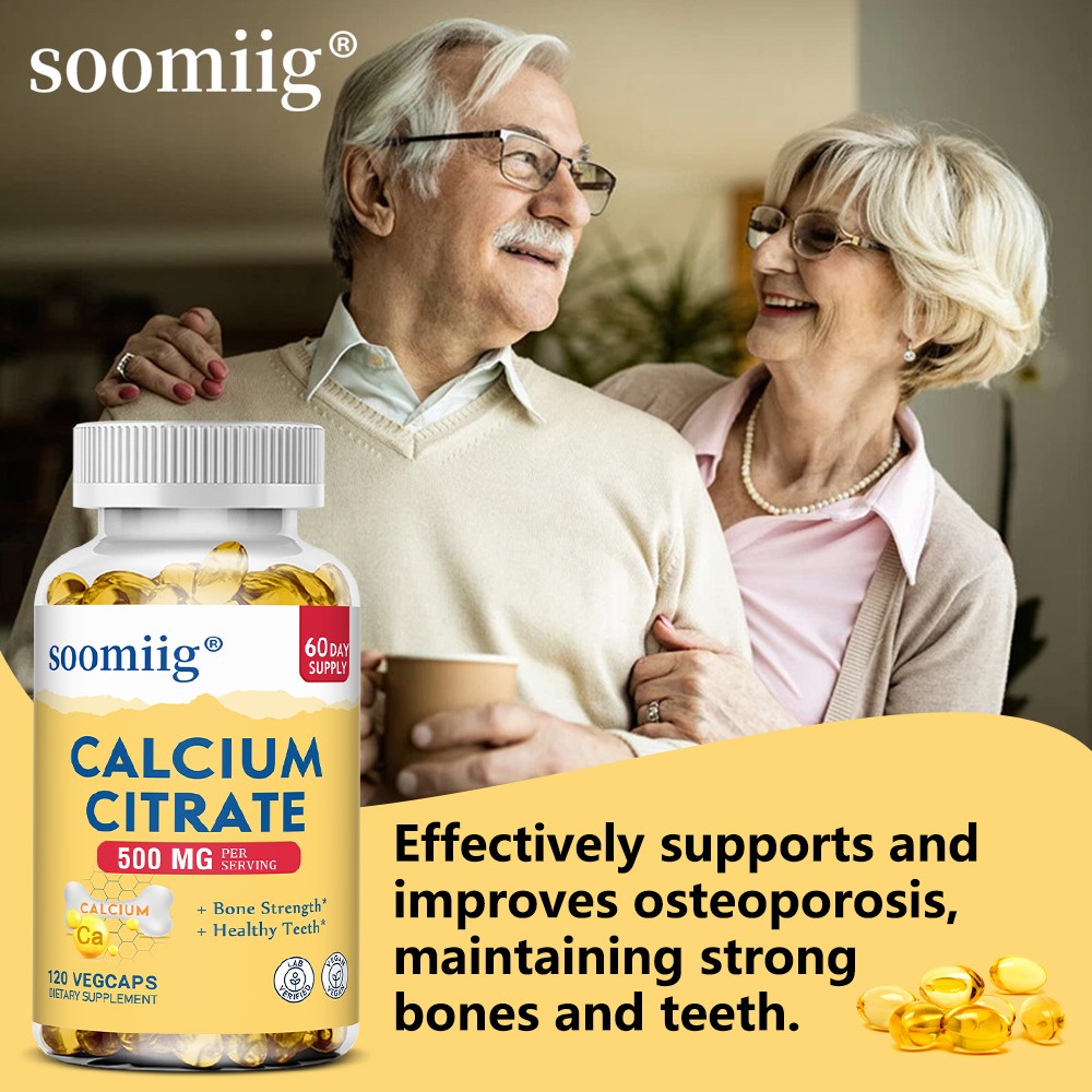 Calcium Citrate 500mg Healthy Bone,Teeth,Muscles Function Support 30/60/120 Caps