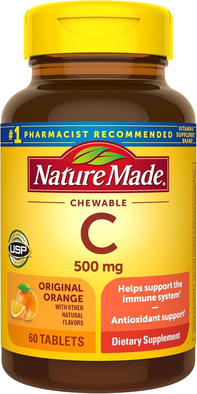 NatureMade Chewable Vitamin C 500mg — Immune Support & Antioxidant Power