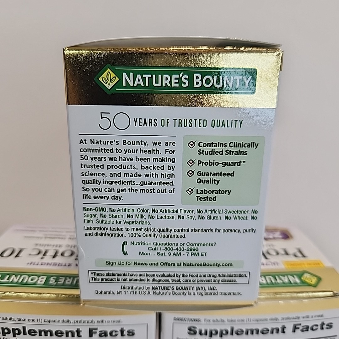 3 Boxes Nature’s Bounty Ultra Strength Probiotic 10 Exp: 01/26 New 30 Capsules
