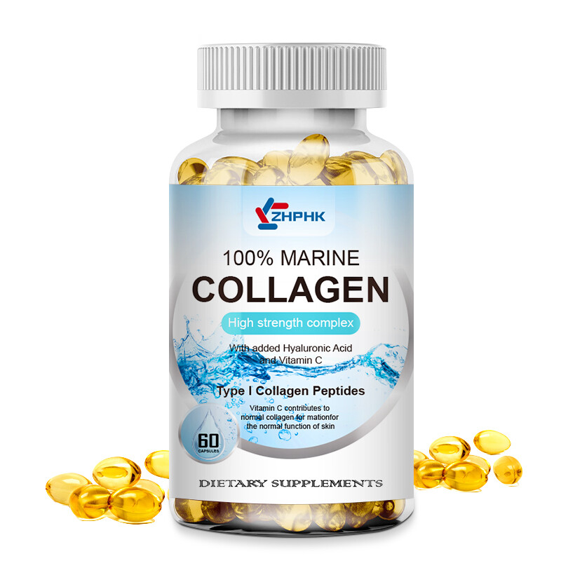 Marine Collagen Type I Collagen Peptides Pills 1300mg Hydrolyzed Collagen Pills
