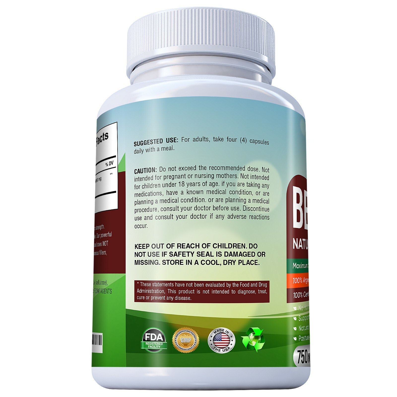 Desiccated Beef Liver Capsules, Certified 100% Grass Fed Undefatted