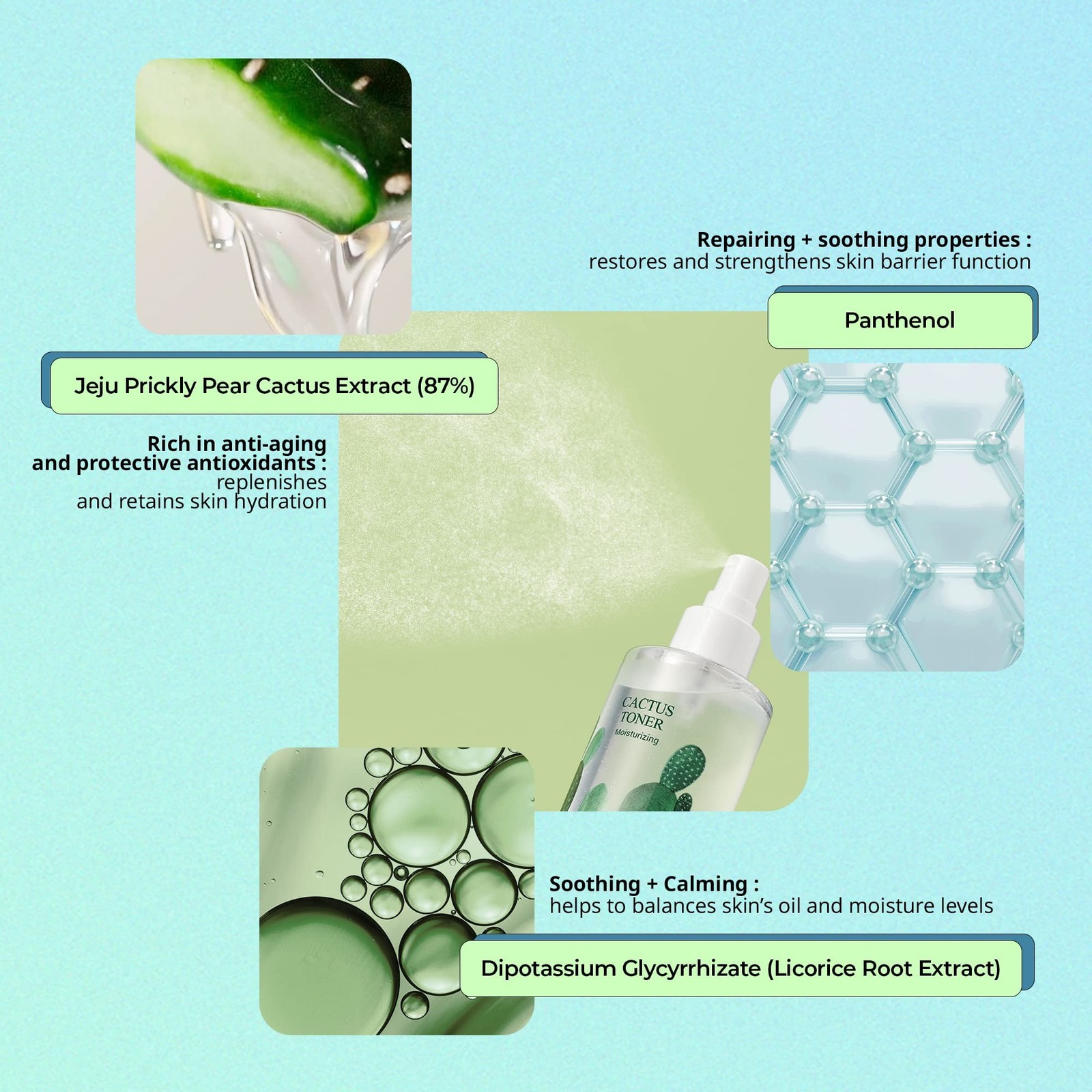 YADAH Cactus Toner (7.1fl oz) – Cruetly Free Prickly Pear. Hypoallergenic Moi…