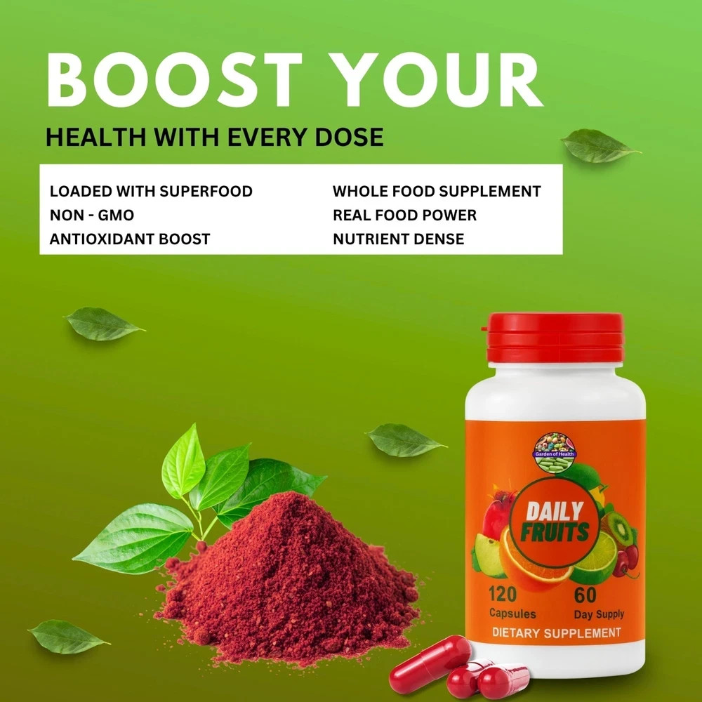 Garden OF Health Fruits Veggies Whole Food Capsules Daily Nutrition 240 Capsule