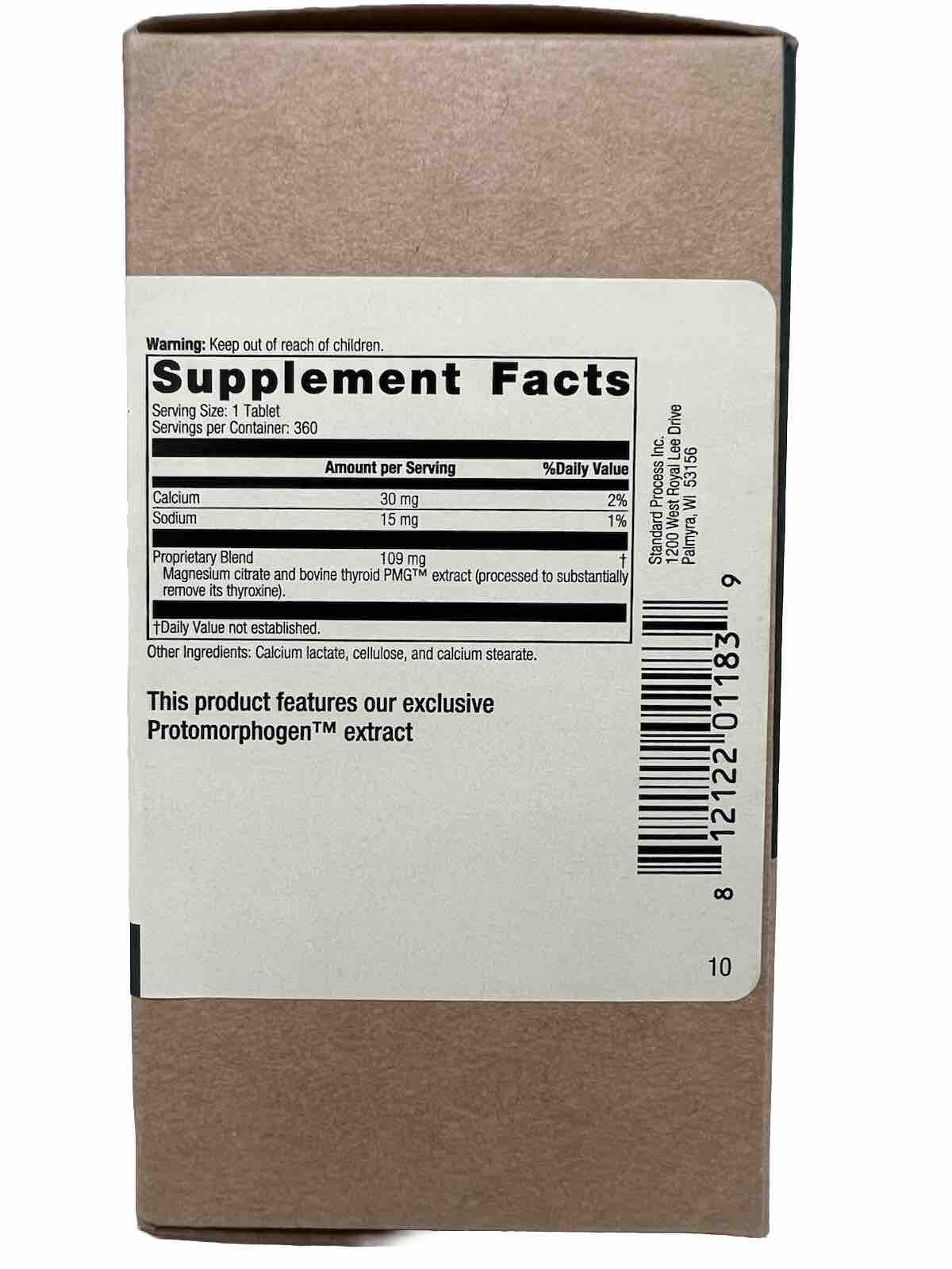 Standard Process Thytrophin PMG – 360 Tablets – Exp 11/2026