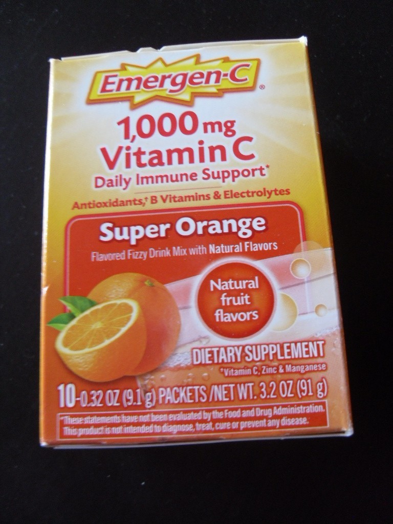 (2): Emergen-C 1000 mg Vitamin C Super Orange. 30-.32 oz packets.best bfrJan’28