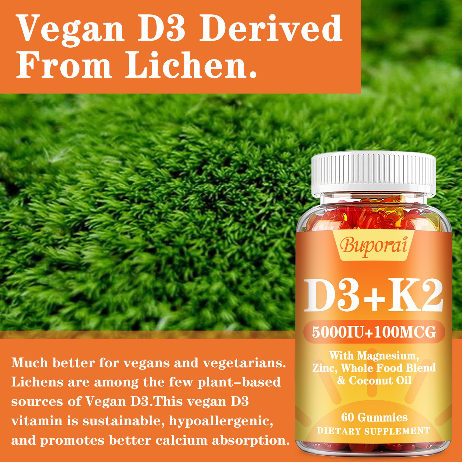 Vitamin D3 + K2 – Magnesium,Zinc – Promote Bone Health and Improve Sleep Quality