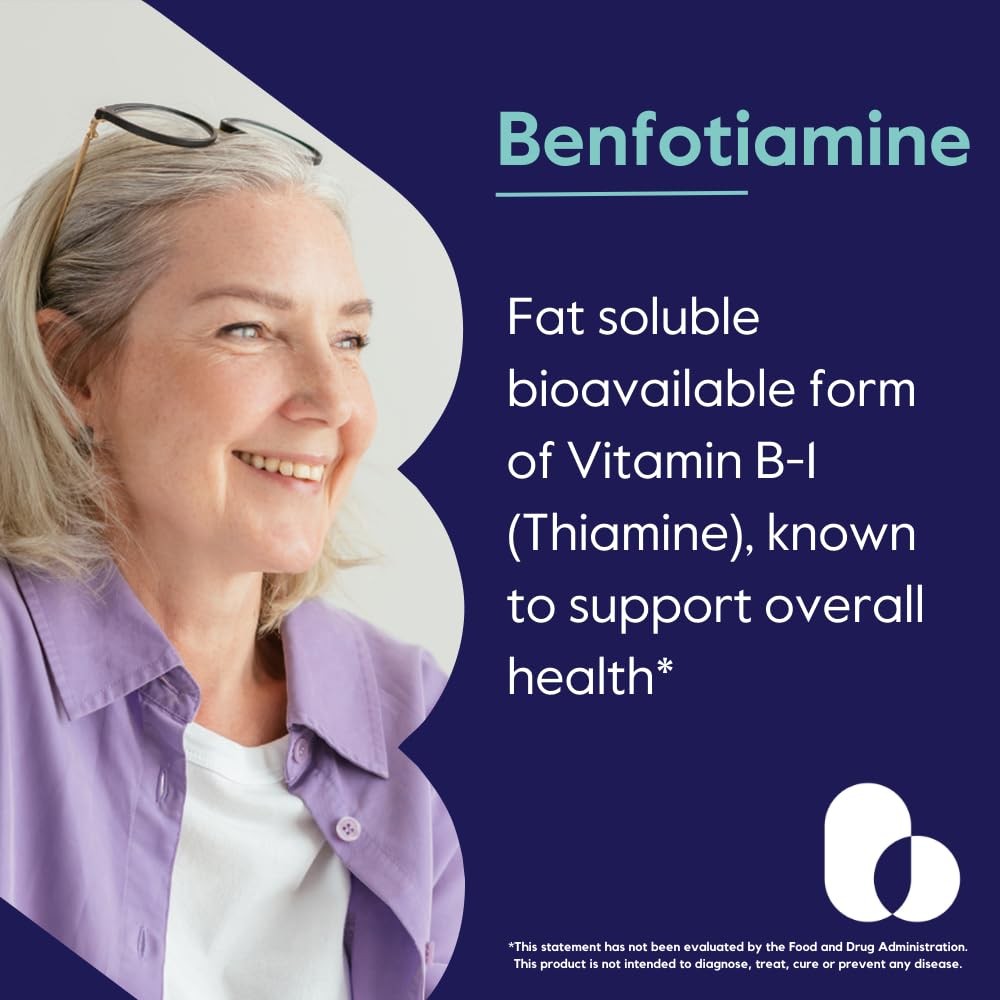 BESTVITE Benfotiamine 300mg 180 Veg Caps 60×3 No Stearates Vegan