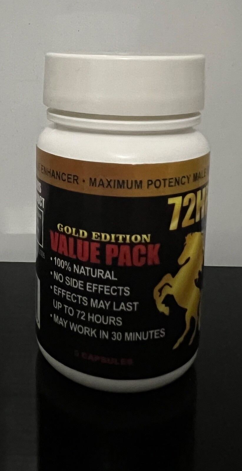 72hp Gold Edition (1 Botella 12 Unidades) Men Power Elimina Eyaculacion Precoz)