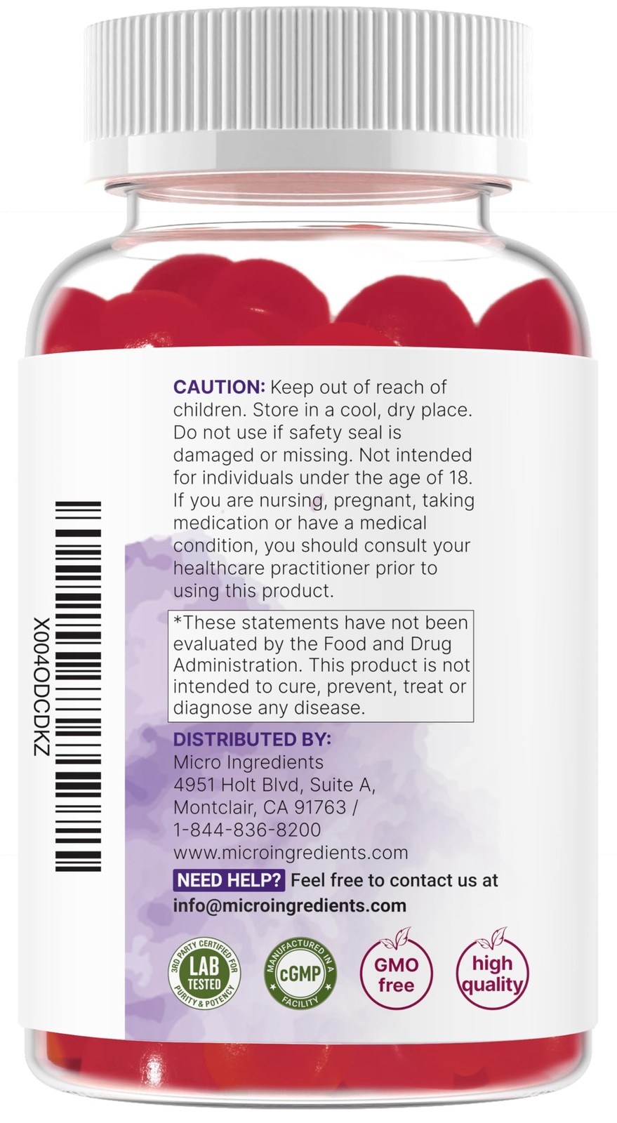 Micro Ingredients Melatonin 20mg Gummies for Adults, 120 Count (Pack of 1)