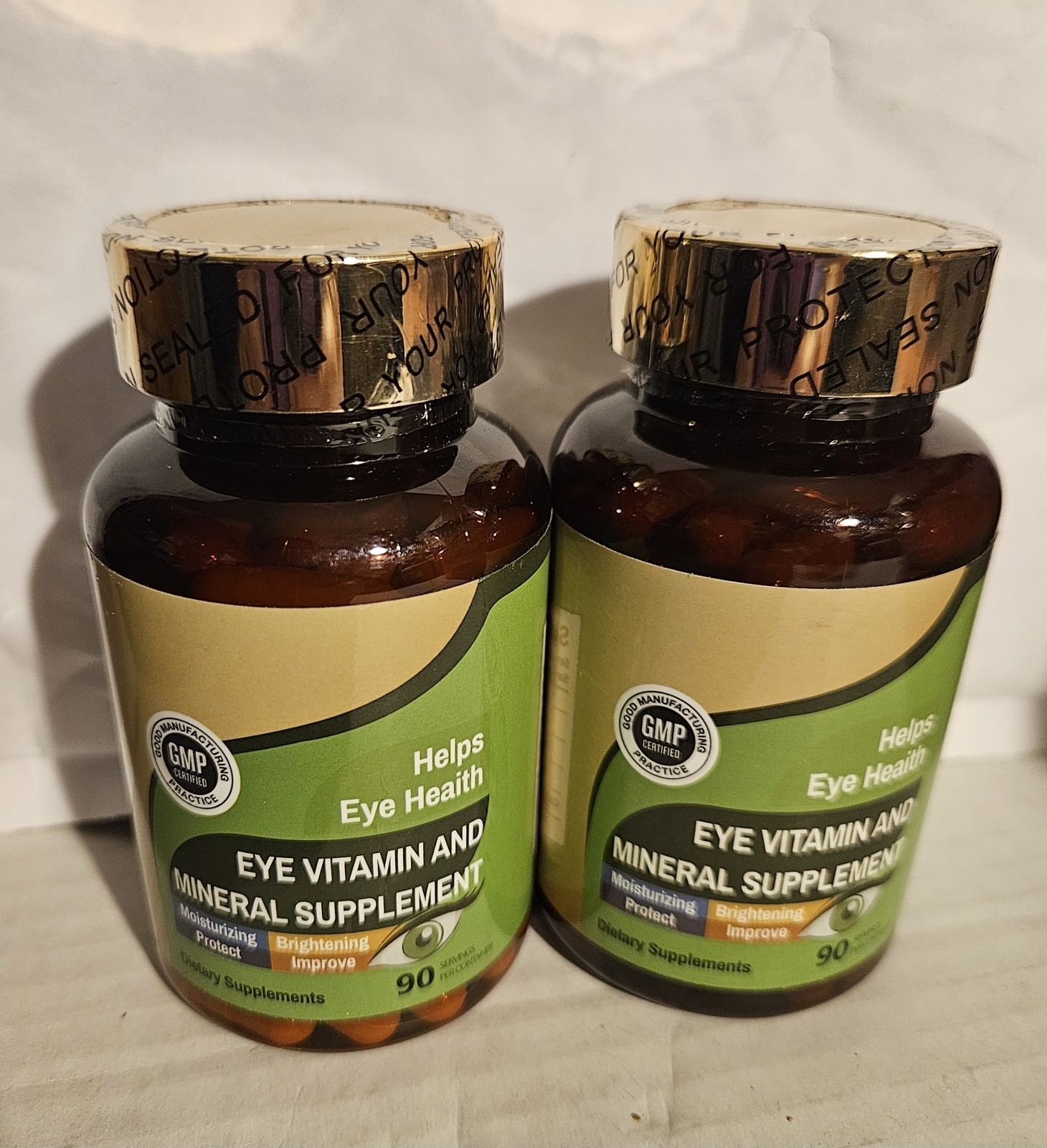 2 Pack Eye Vitamins Supplement Eyes Dry Support Macular Health – 90 Capsules US