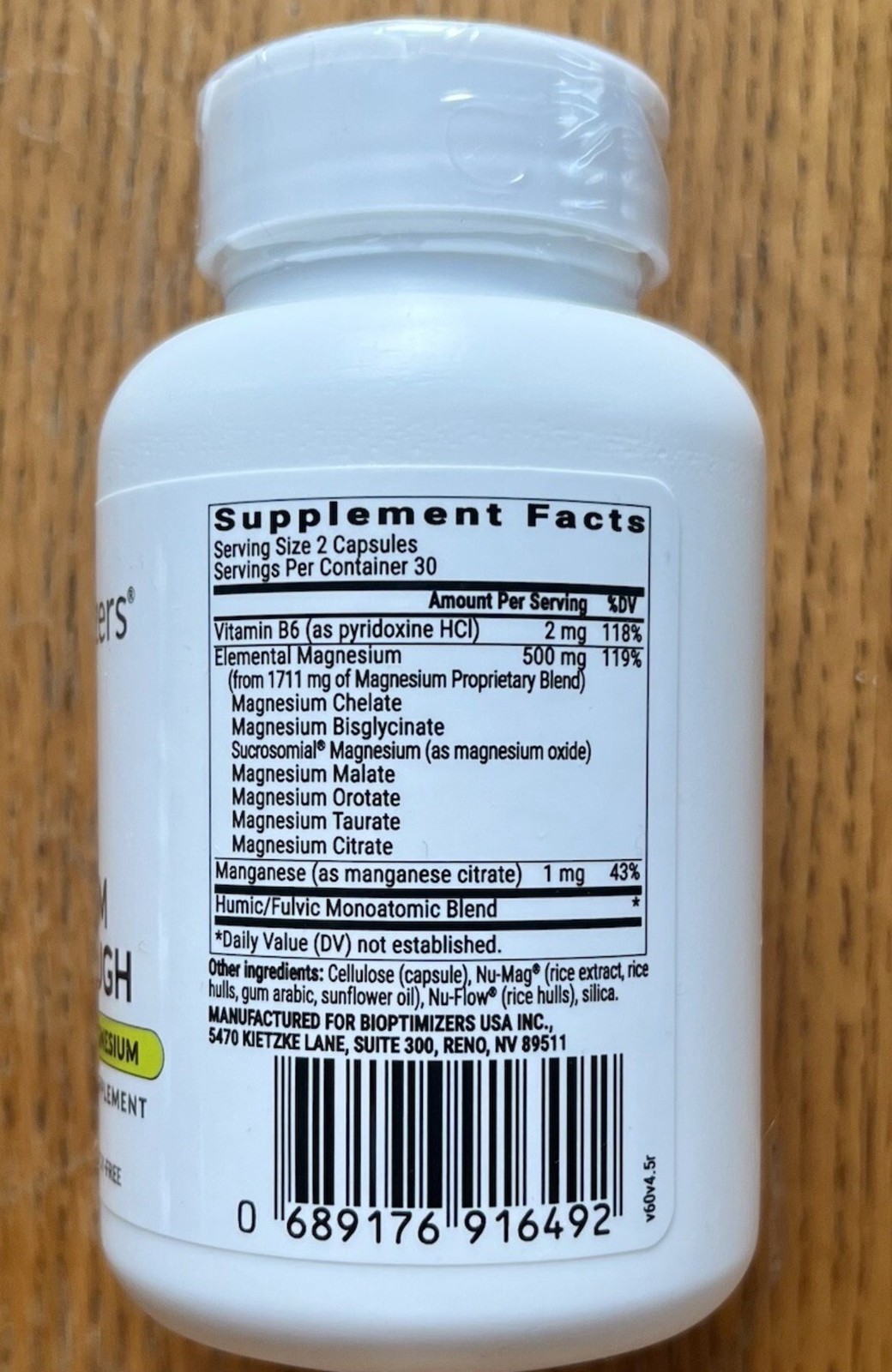 Breakthrough Bioptimizers 3 Magnesium all 7 essential forms, 60 capsules – pack