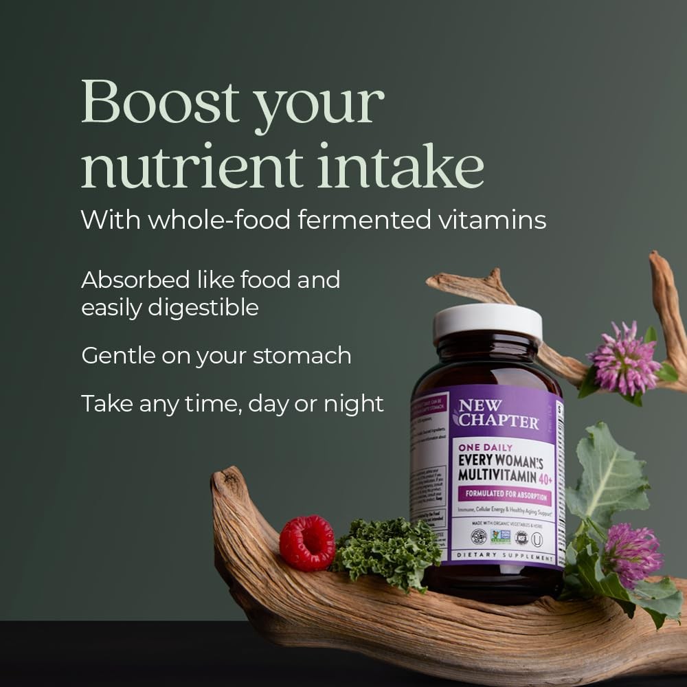 New Chapter Women’s Multivitamin 40+, extra B6 & 96 Count (Pack of 1), Multi