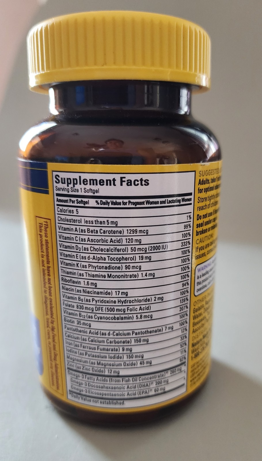 Nature Made Postnatal Multi + 200mg DHA ~ 60 Softgels ~ EXP 12/2027
