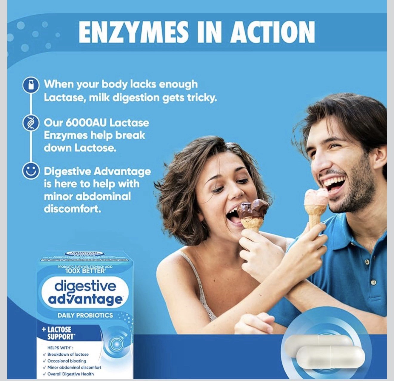 Digestive Advantage Daily Probiotics + Intensive Bowel Support