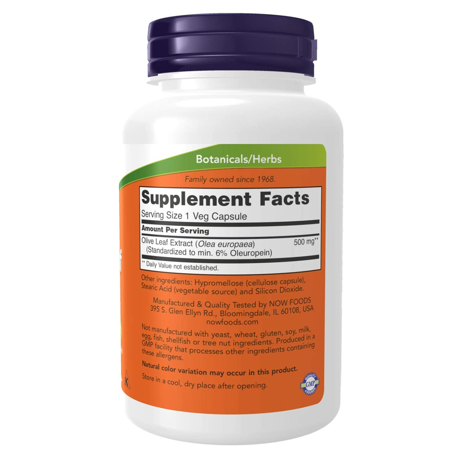 NOW FOODS Olive Leaf Extract 500 mg – 120 Veg Capsules