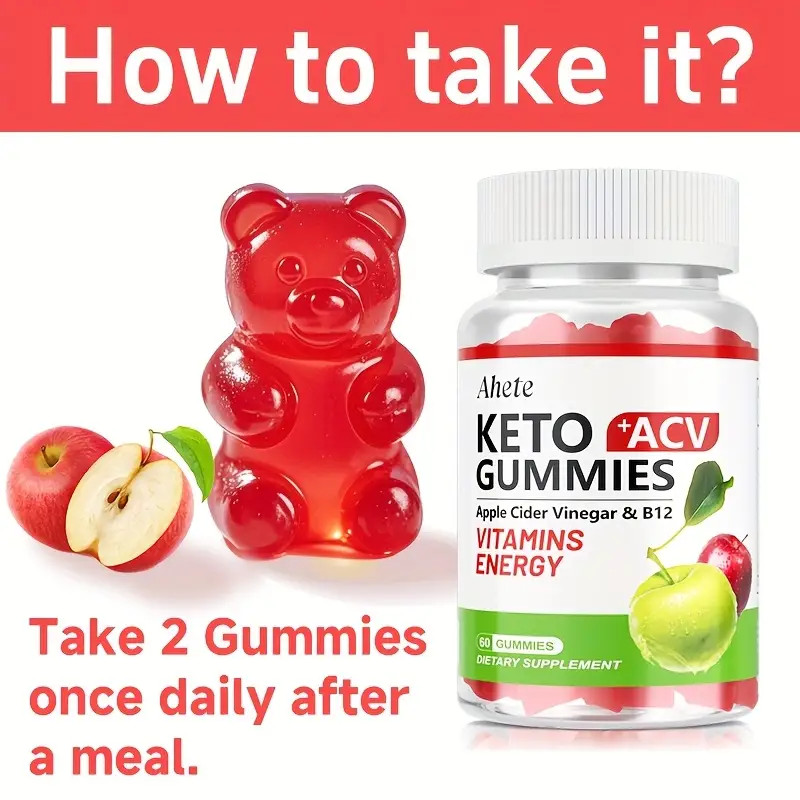 Apple Cider Vinegar Gummies – Natural Keto ACV + B6 & B12 for Digestive Health