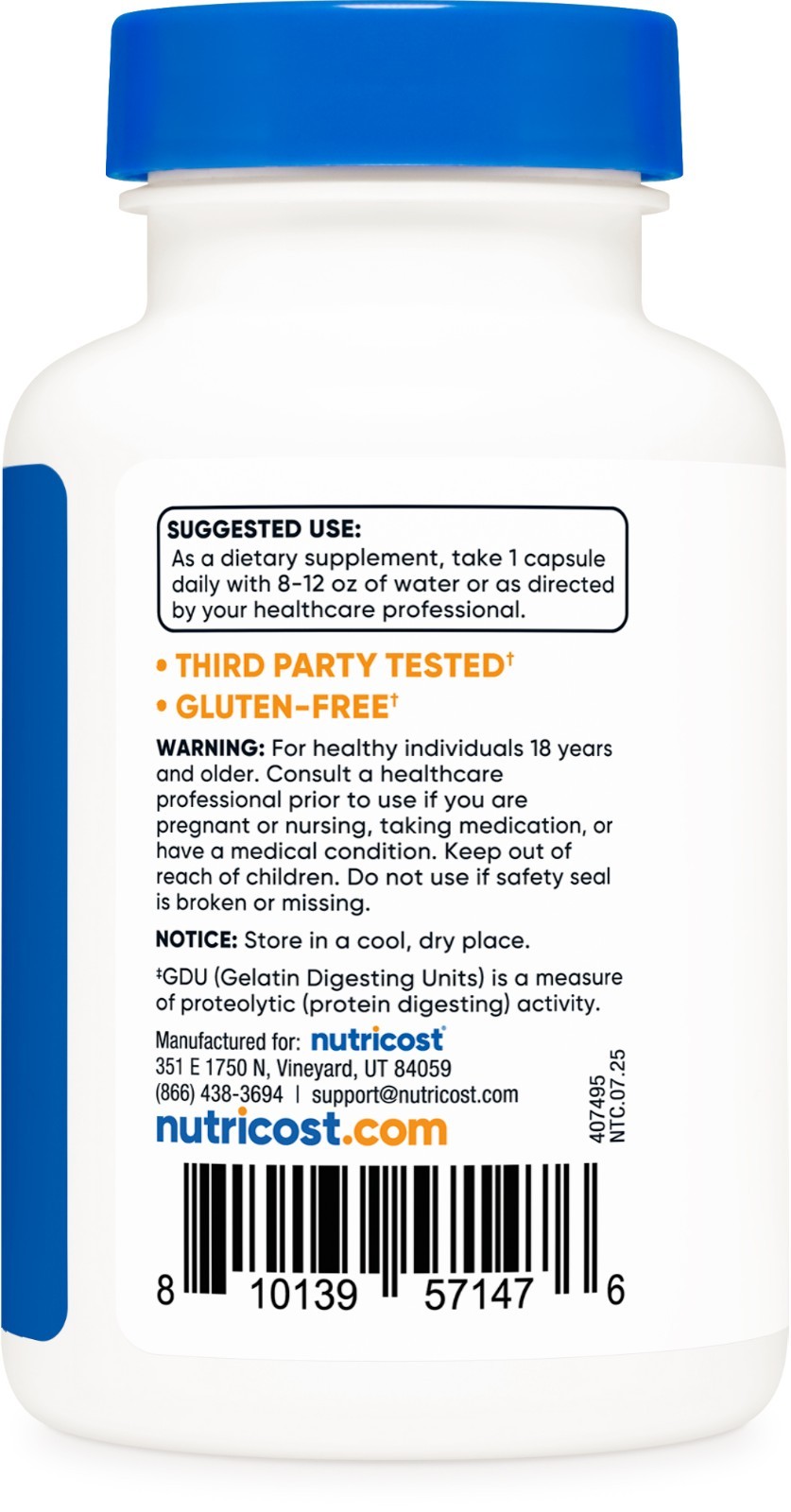 Nutricost Bromelain Capsules (60 Servings)(500 MG Per Serving) – Vegan, Non-GMO