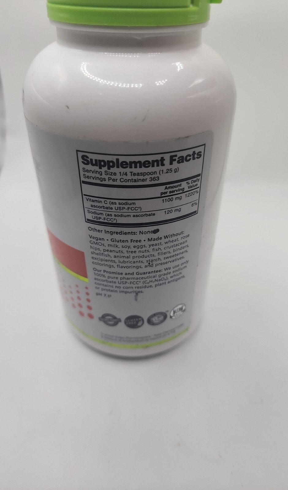 NutriBiotic Immunity Sodium Ascorbate Buffered C Collagen Powder 8oz