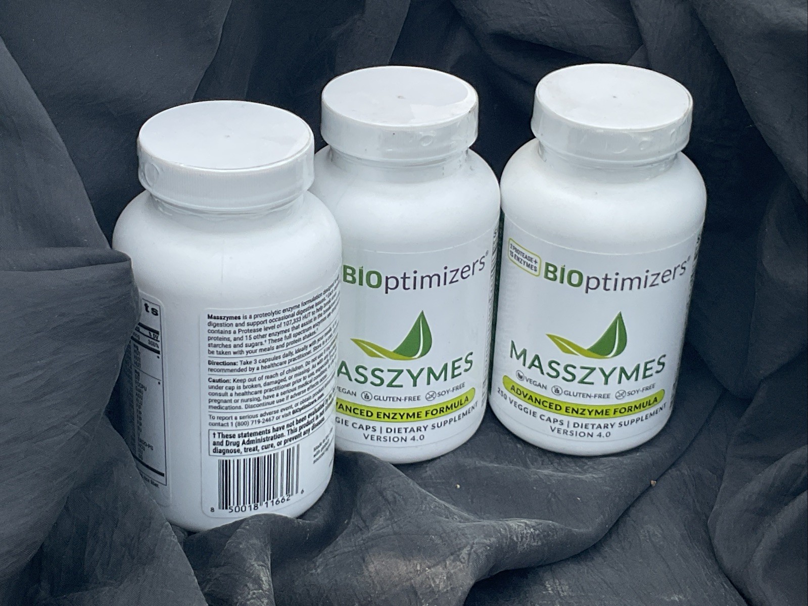 3X MassZymes 4.0 – Digestive Enzymes by BiOptimizers (250 Veg Caps Each). 5/26