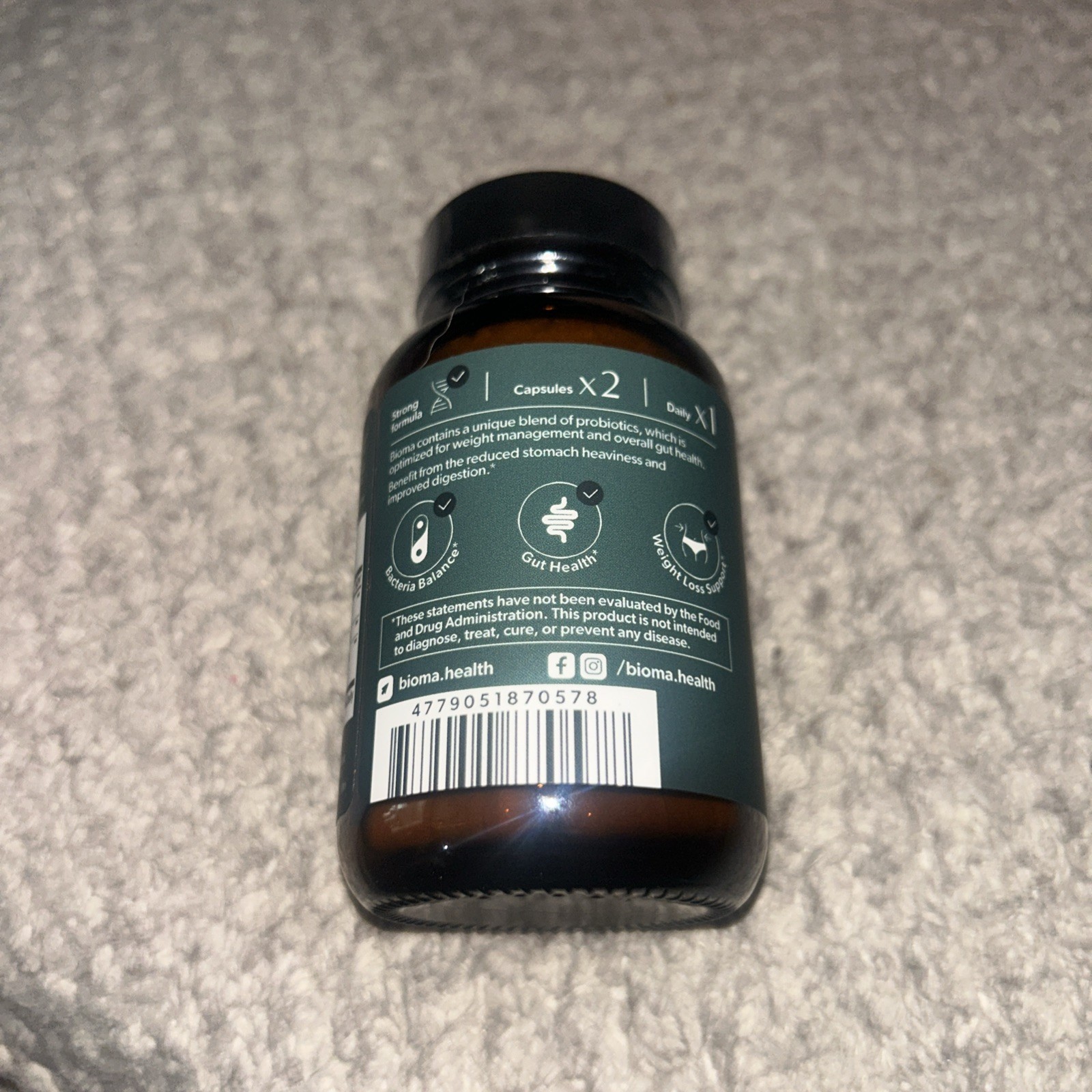 Bioma Probiotics for Digestive Health 3-in-1 Gut Health Formula 60 Capsules 5/26