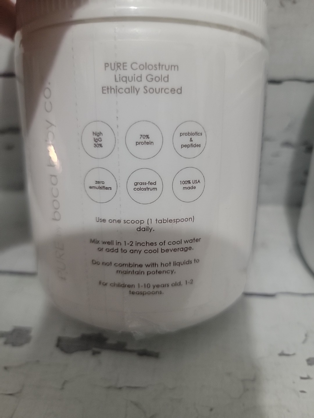 PURE by Boca Baby COLOSTRUM 5.29 Oz BB – Brand New Sealed – Expires in 2027