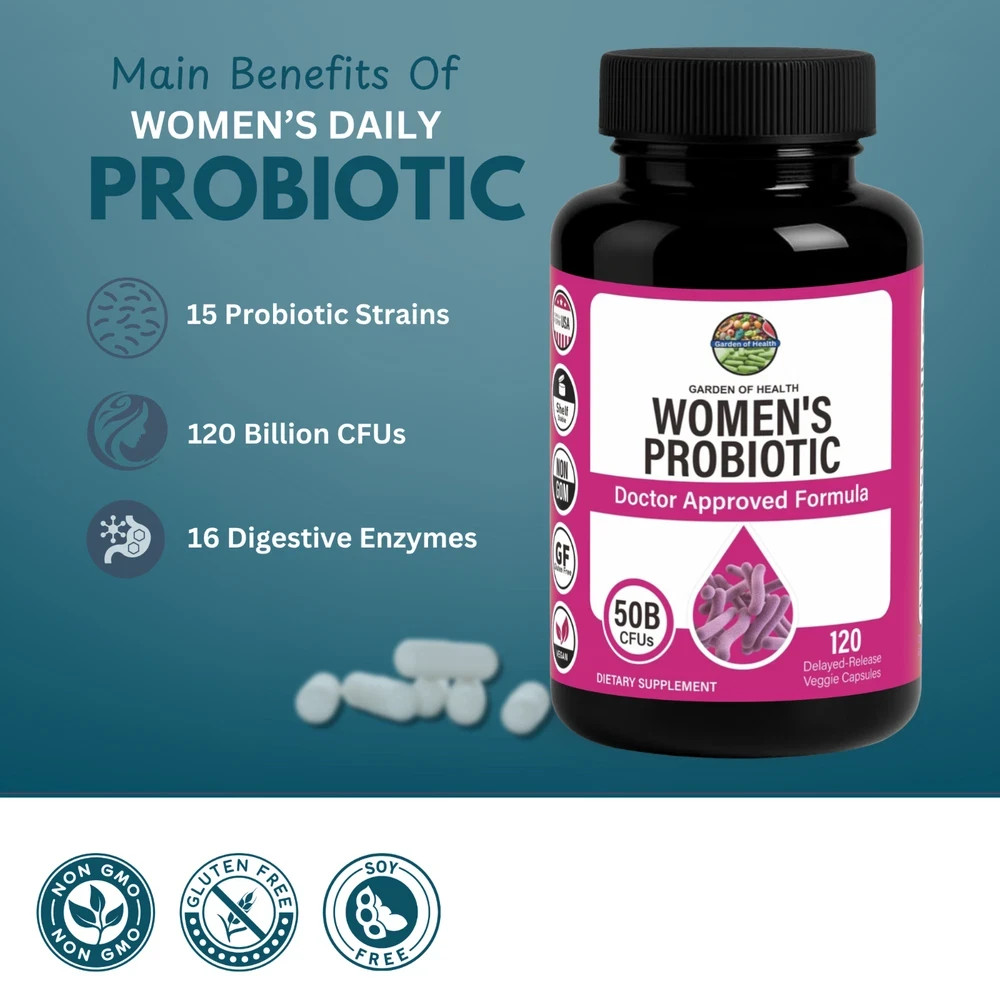 Garden Of Health Womens Probiotic 50 Billion CFU Digest Immune Formula 120 Cap–