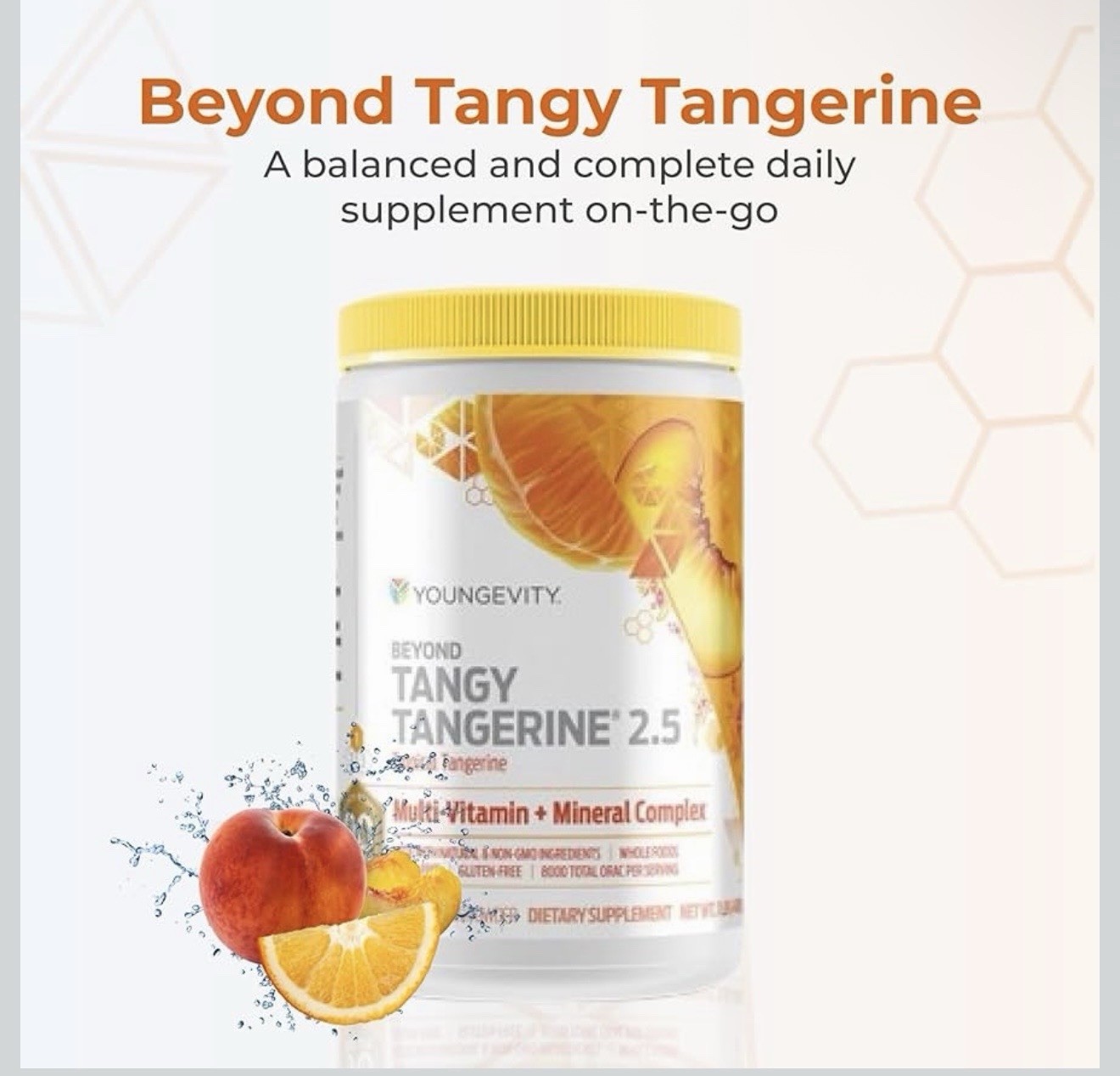 Youngevity Beyond Tangy Tangerine 2.5 Tropical Tangerine 90 Servings 2 Pack