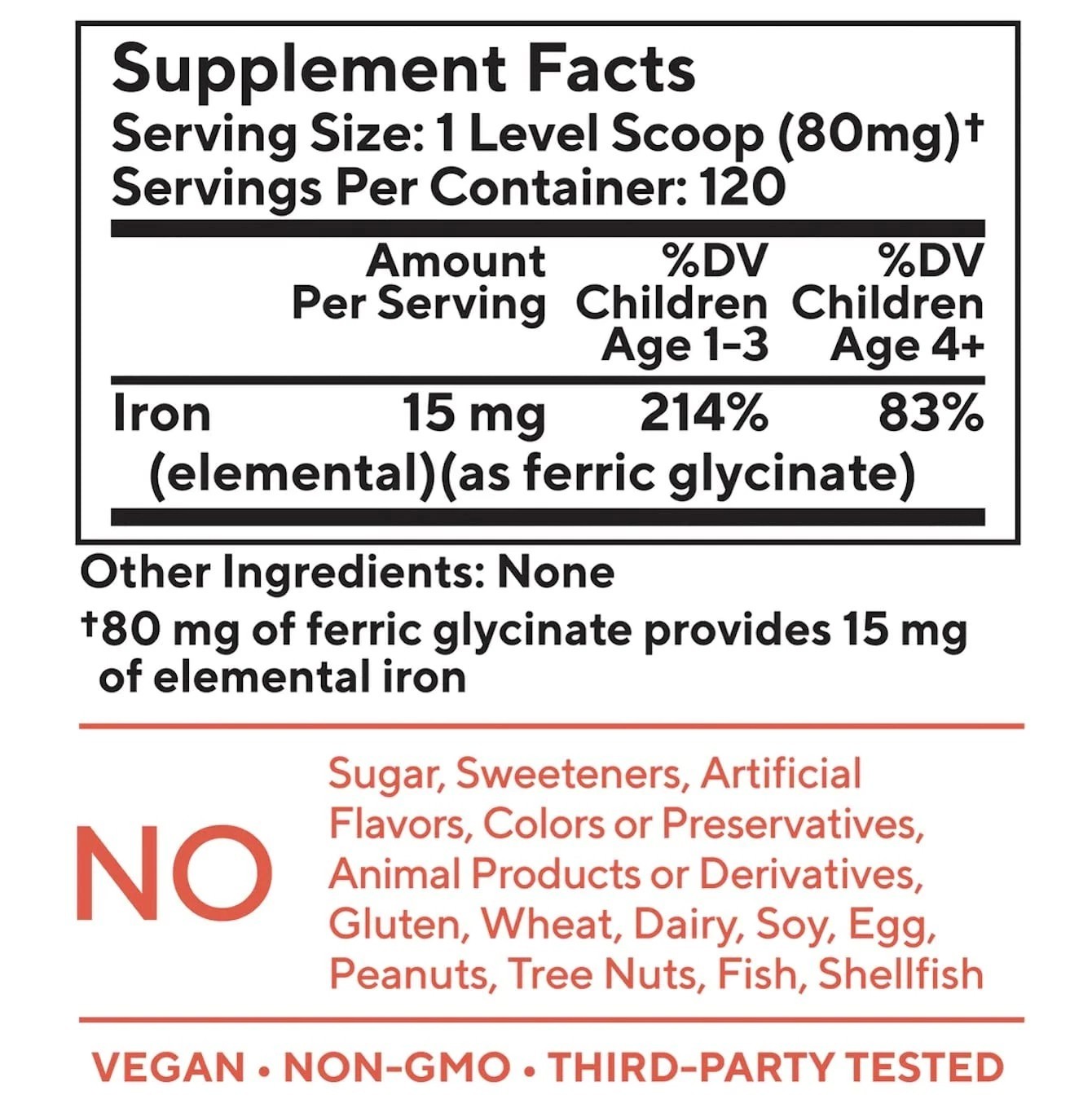 SEALED ~ Iron Supplement for Kids & Toddlers, Hypoallergenic 120 Srvngs EX 06/27