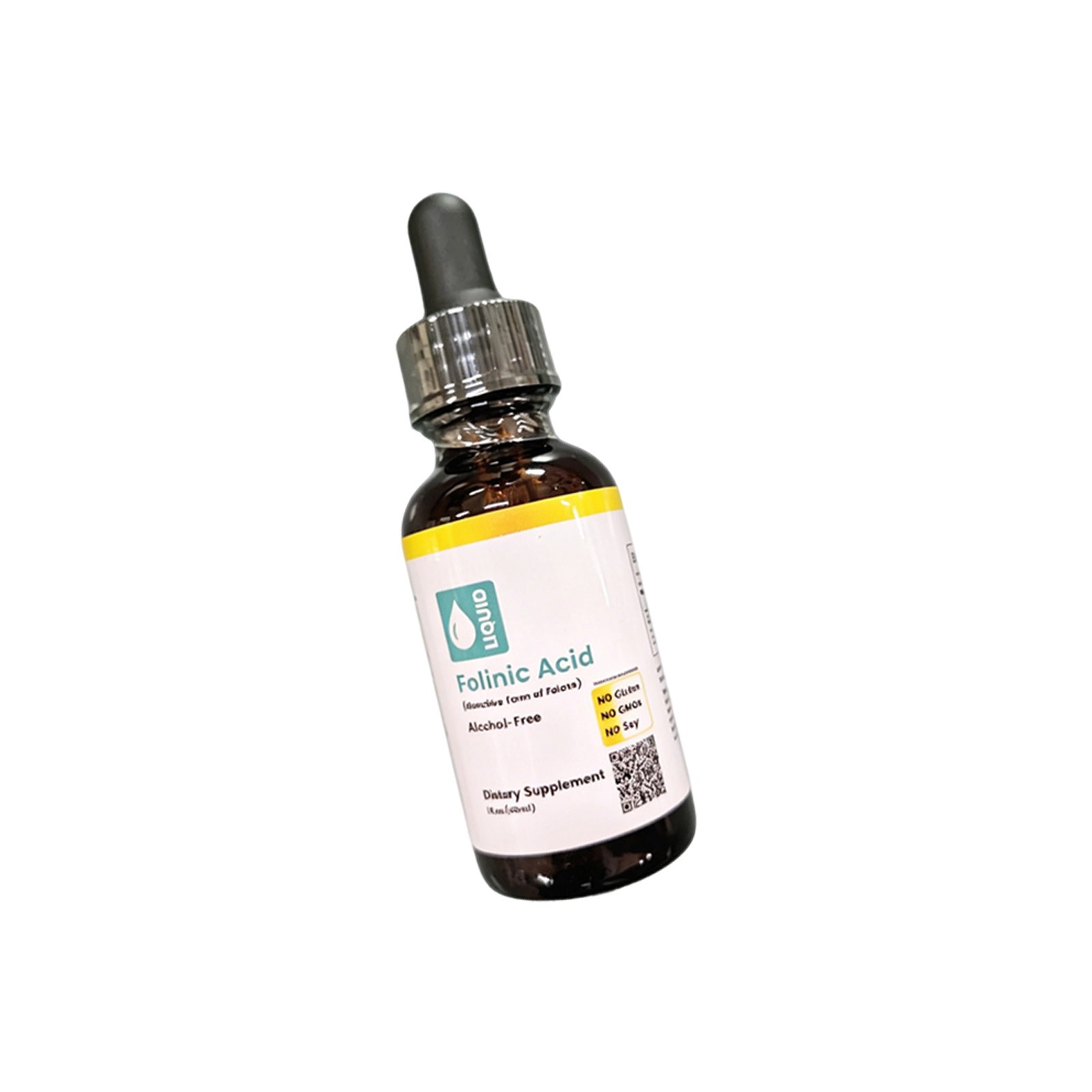 BUY 2 GET 1 FREE California Gold Nutrition Folinic Acid Alcohol 1oz/30ml- 3 Pack