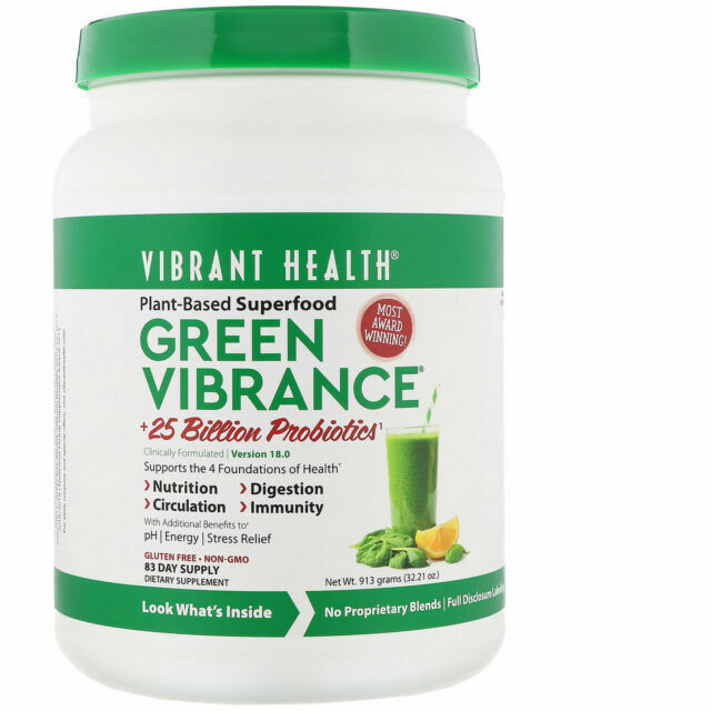 Vibrant Health GVKG-FFP Green Vibrance 84 Servings – 35 Ounce. 07/2028
