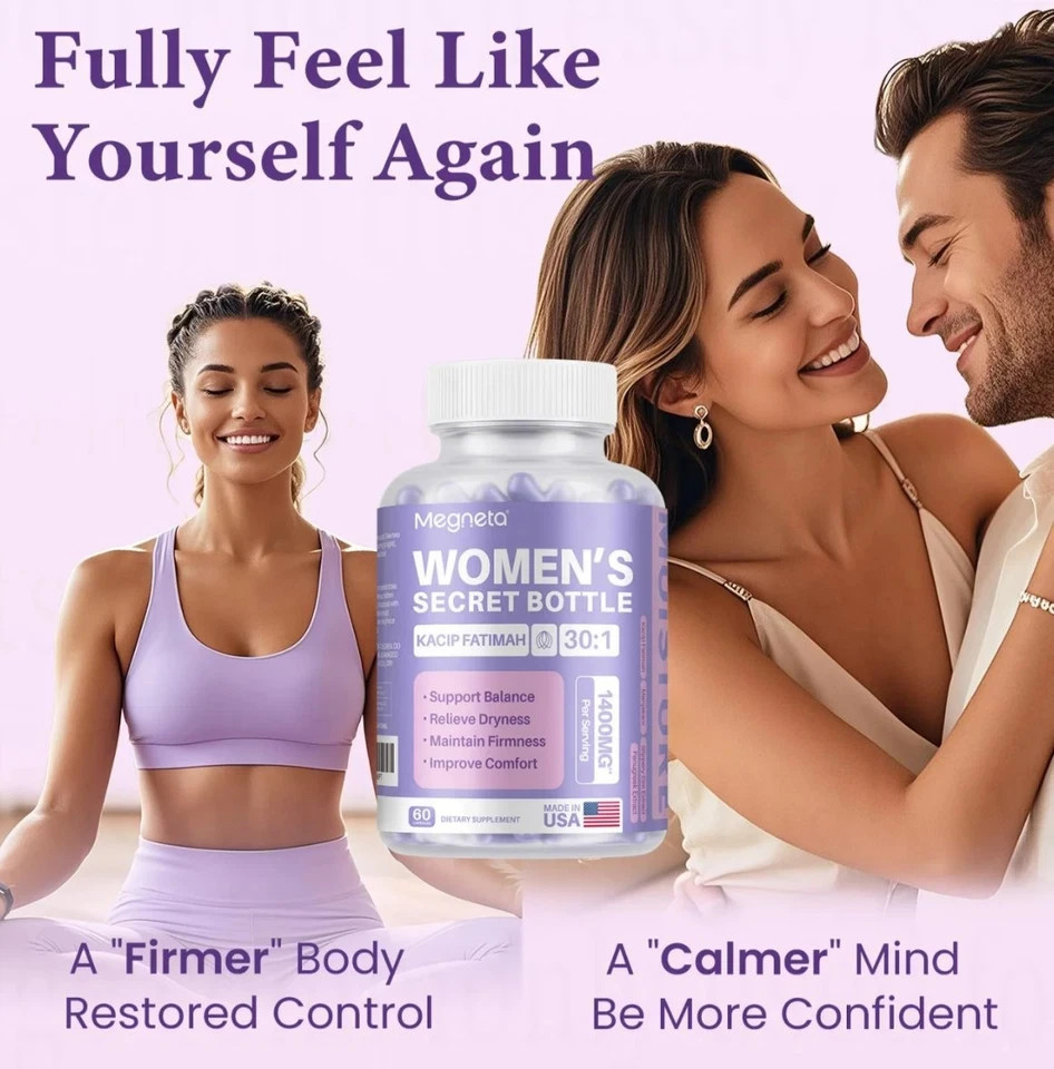 Women’s Secret Bottle Capsules – Natural Dietary Supplement – 60Count