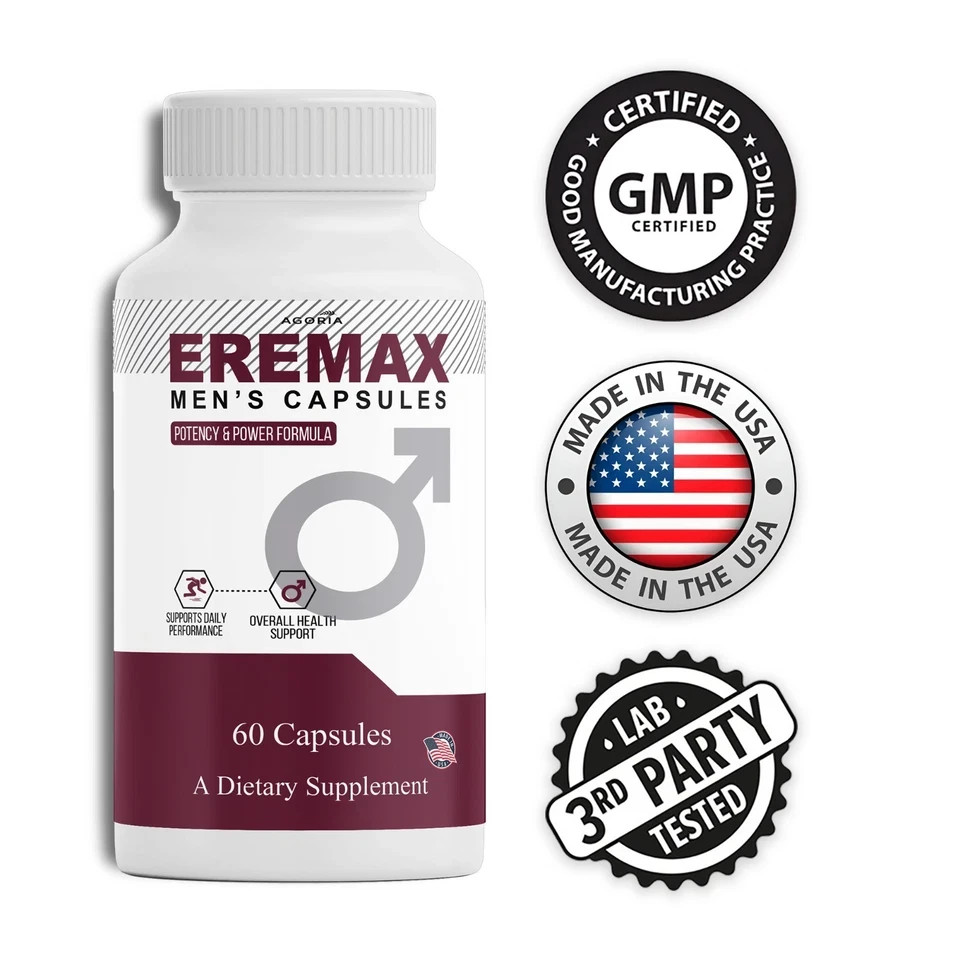 ( 3 Pack ) Eremax Capsules – Men’s Vitality & Performance Support Supplement