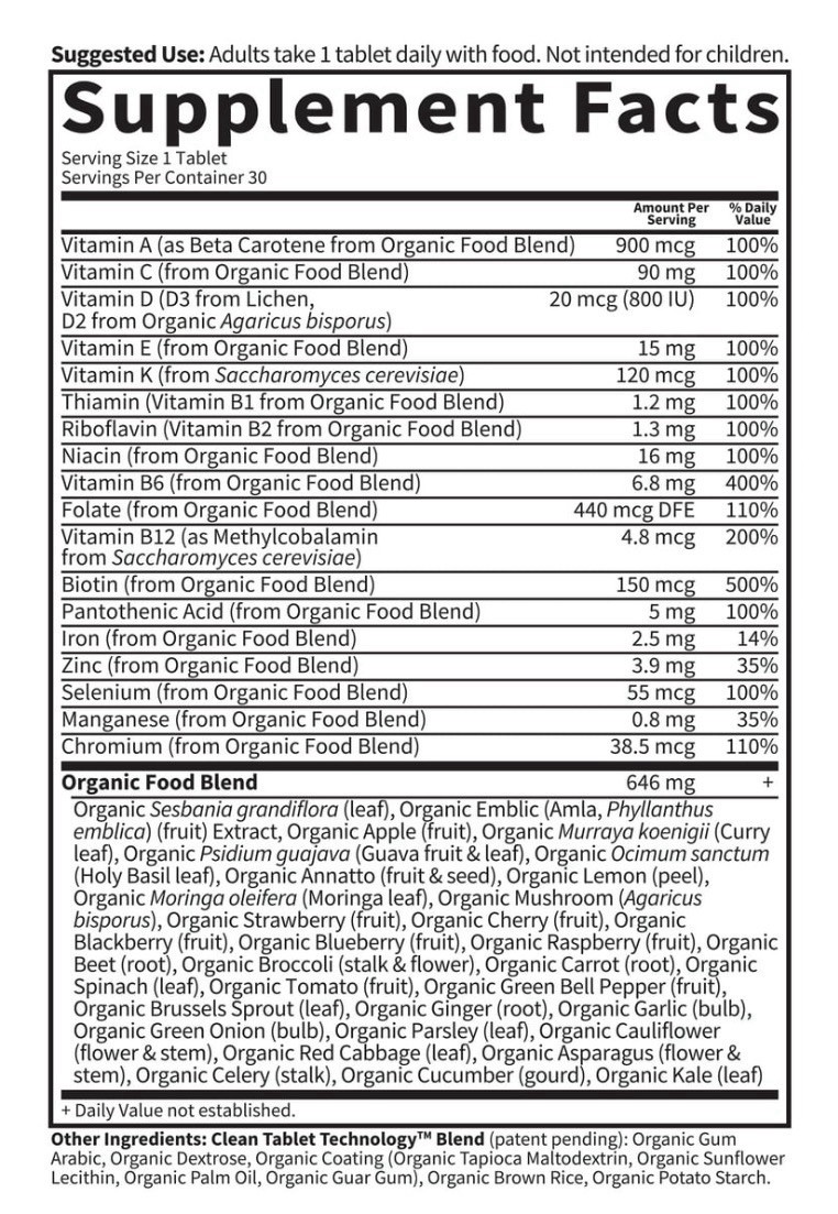 Garden of Life Organics Women Multivitamins – 30 Vegan Tabs..