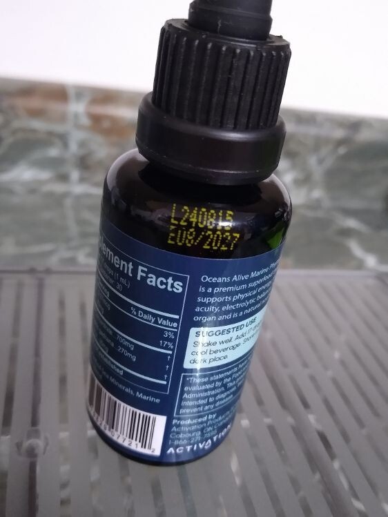 Activation Products Oceans Alive Recharge Phytoplankton Brain Supplement 08/2027