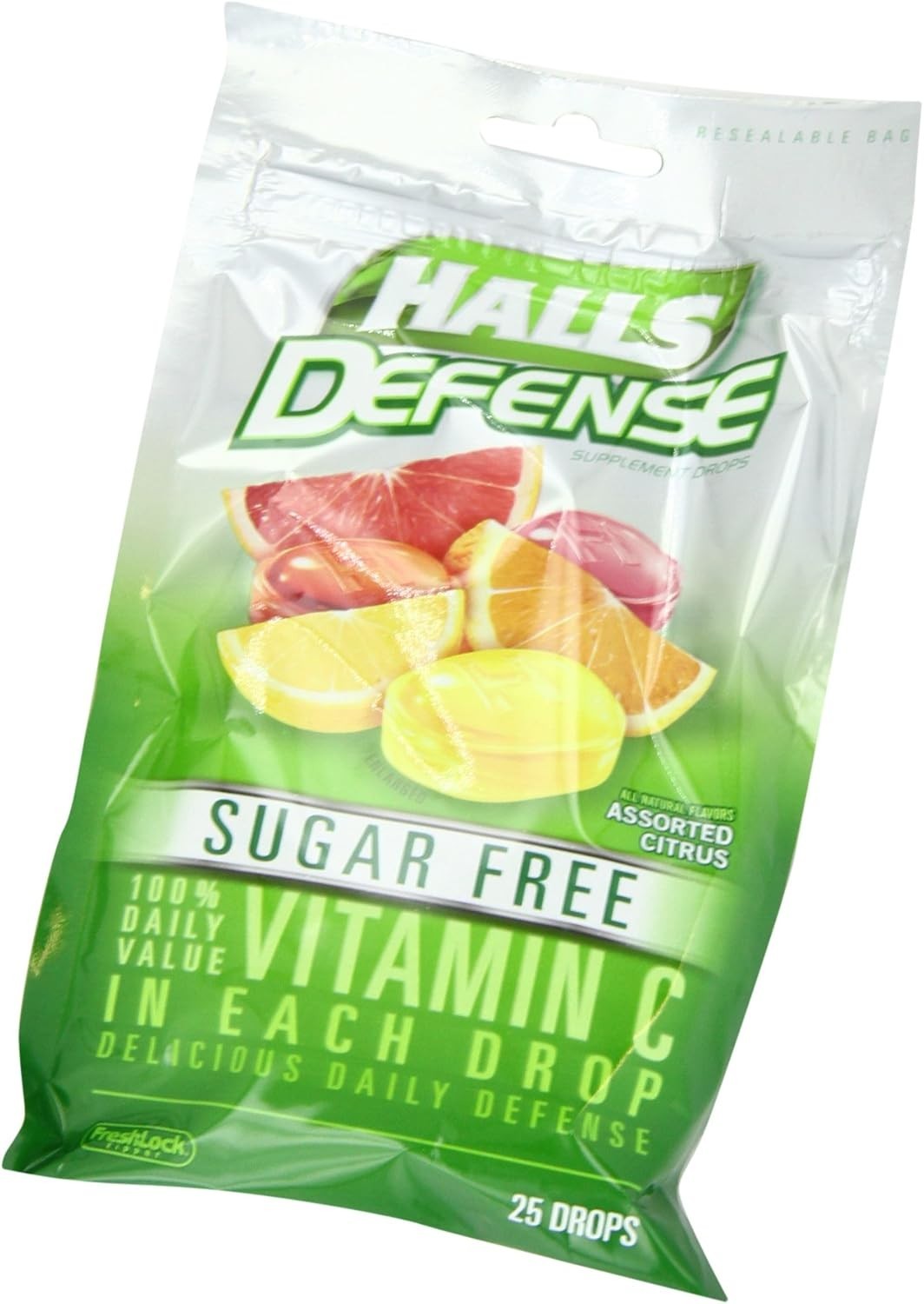 Citrus Drops with 100% Daily Vitamin C – 25 Sugar Free Immune Support Drops
