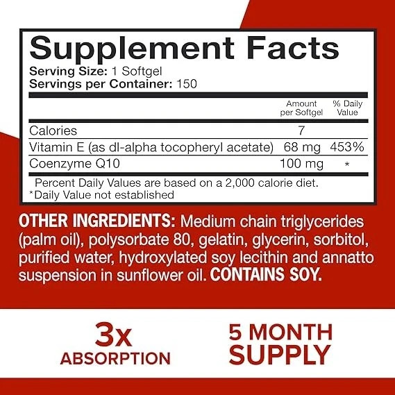 Qunol Ultra CoQ10 – 100 mg – 150 Softgels / NEW & SEALED / EXP 1/28