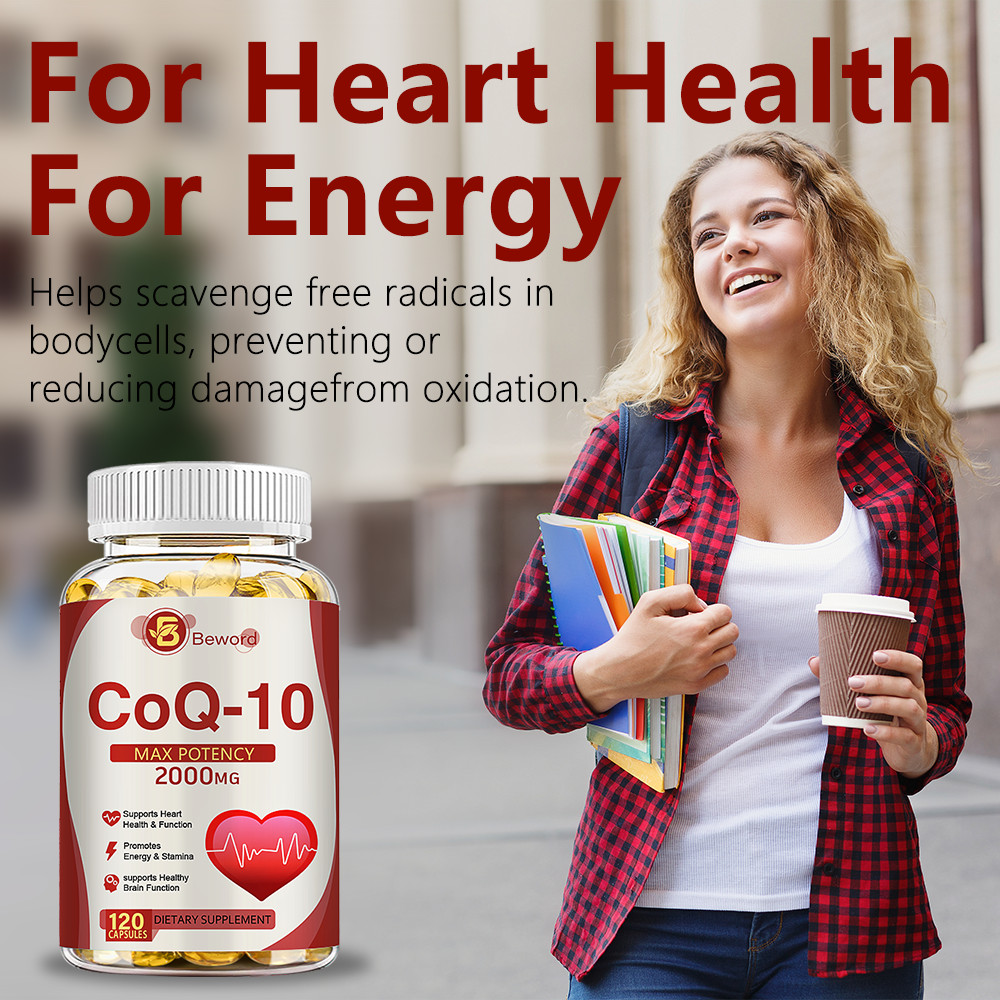 CoQ 10 CoEnzyme Q-10 200mg Support Heart Health,High Potency 120 Capsule